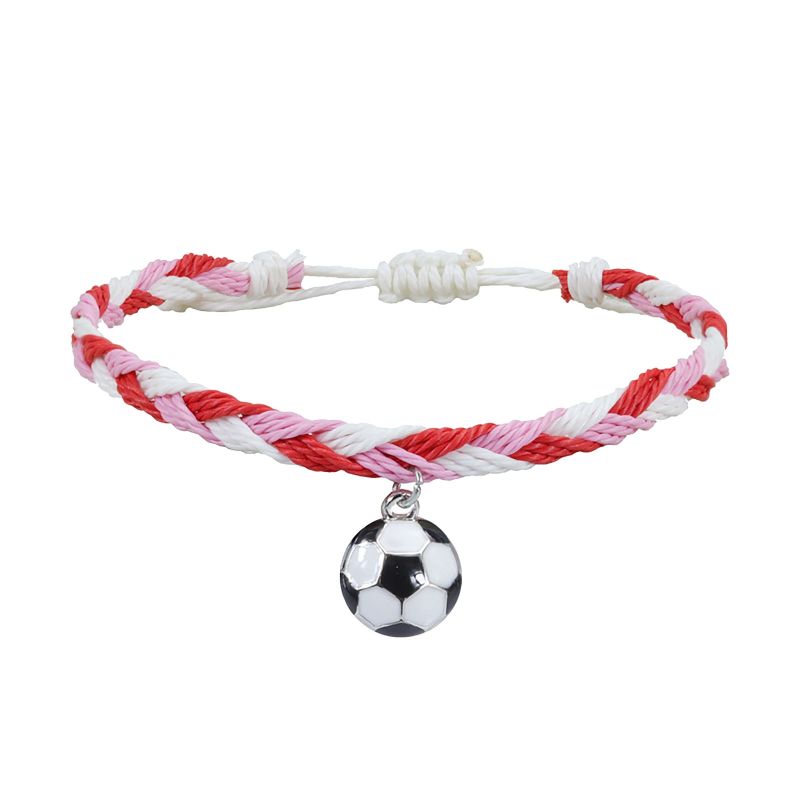 thumbnail image 2 of Pulseras de Fútbol Charm Favors Fútbol Negro Rojo Blanco Marrón Pulseras de Fútbol Cuentas Ajustable Inspirational for Teens Adults Sport Birthday Football Favors For, 2 of 2